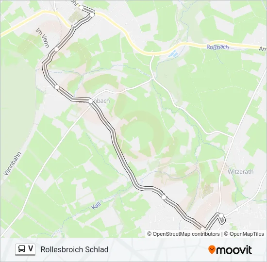V Bus Line Map
