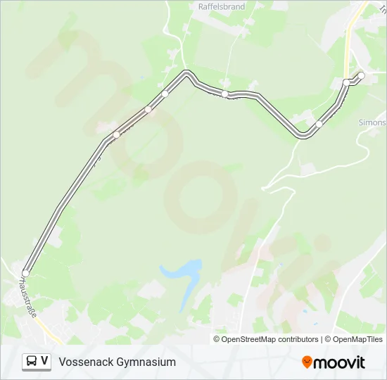 V Bus Line Map