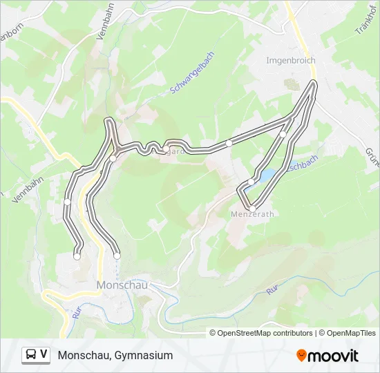 V Bus Line Map