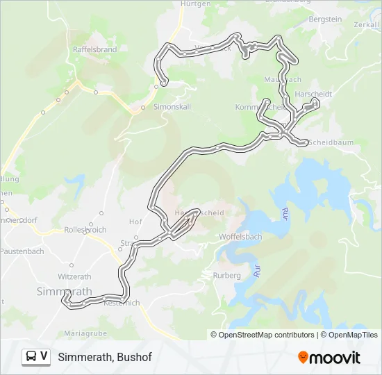 V Bus Line Map