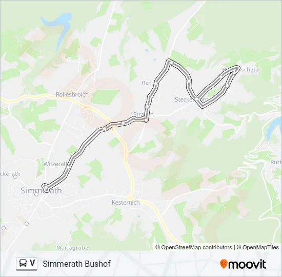 V Bus Line Map