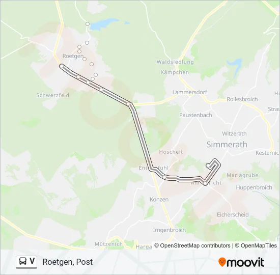 V Bus Line Map