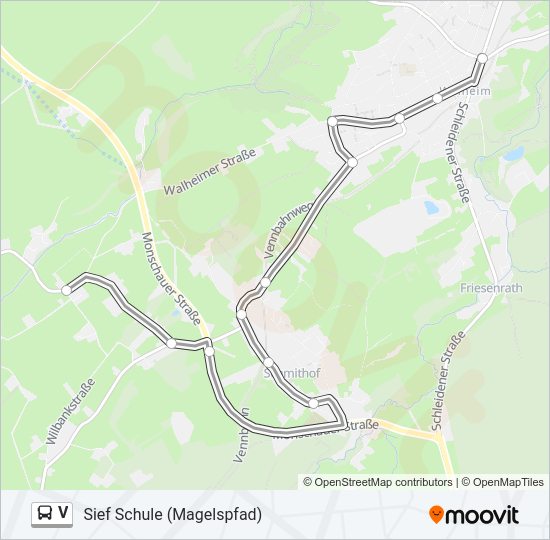 V bus Line Map