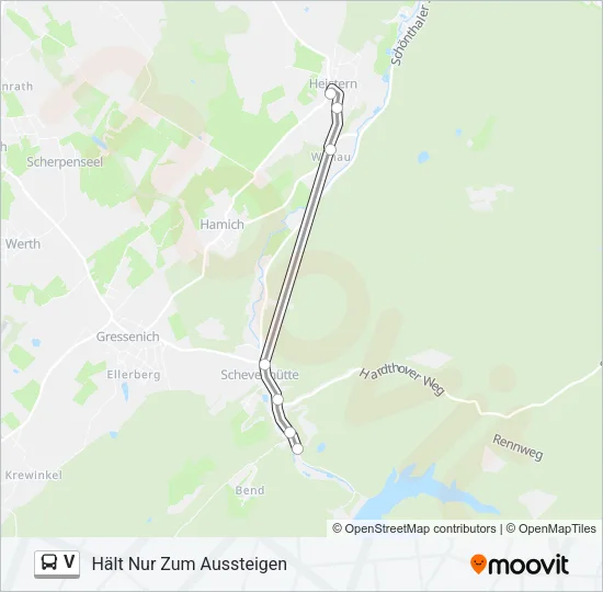 V Bus Line Map