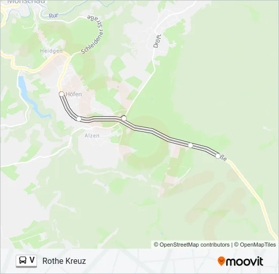 V Bus Line Map