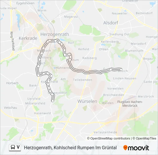 V Bus Line Map