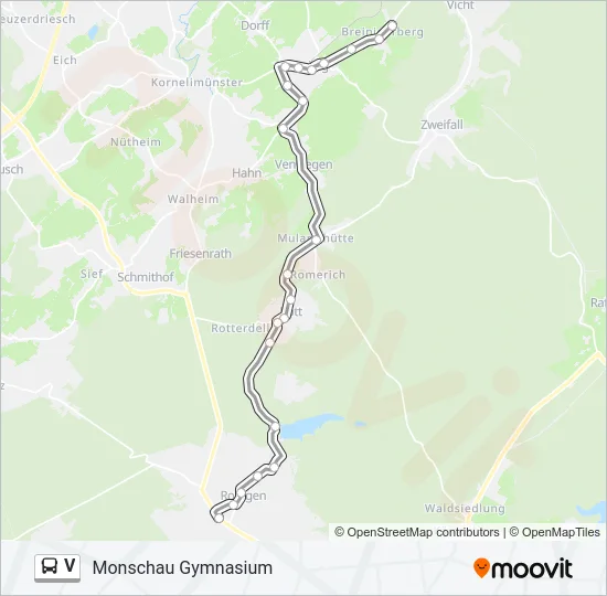 V Bus Line Map