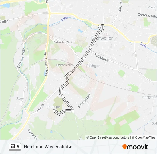 V Bus Line Map