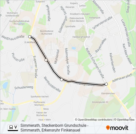 V bus Line Map