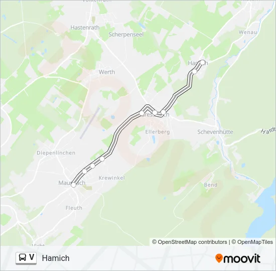 V Bus Line Map