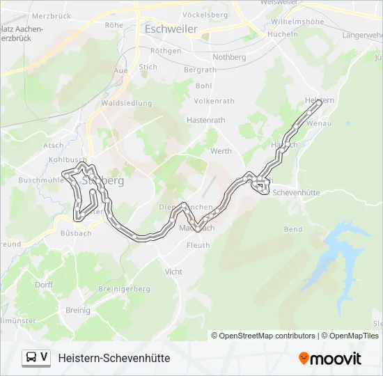 V Bus Line Map