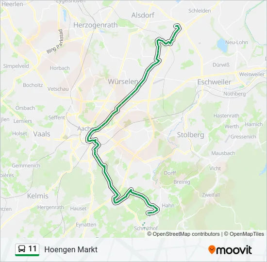 11 Bus Line Map