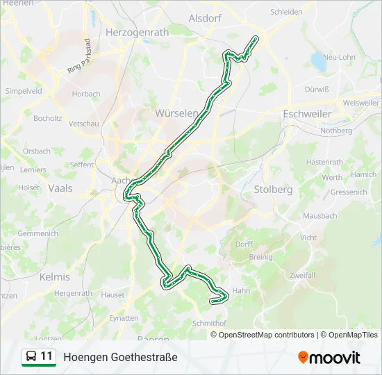11 Bus Line Map