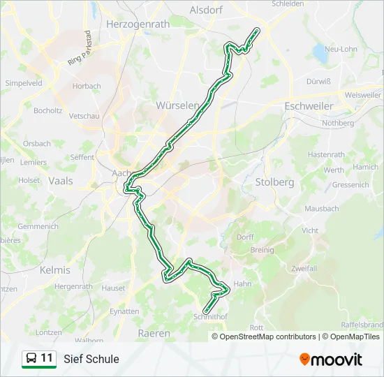 11 Bus Line Map