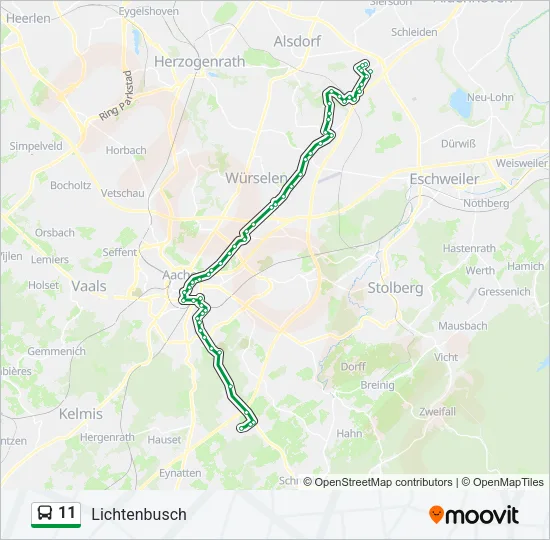 11 Bus Line Map