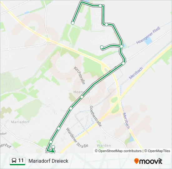 11 Bus Line Map