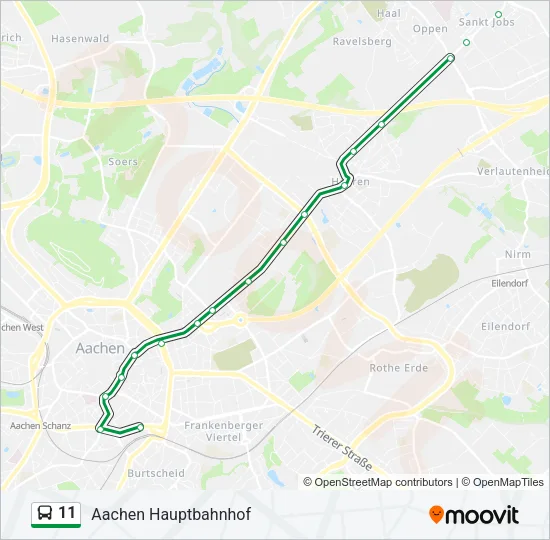 11 Bus Line Map