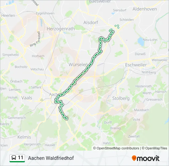 11 Bus Line Map