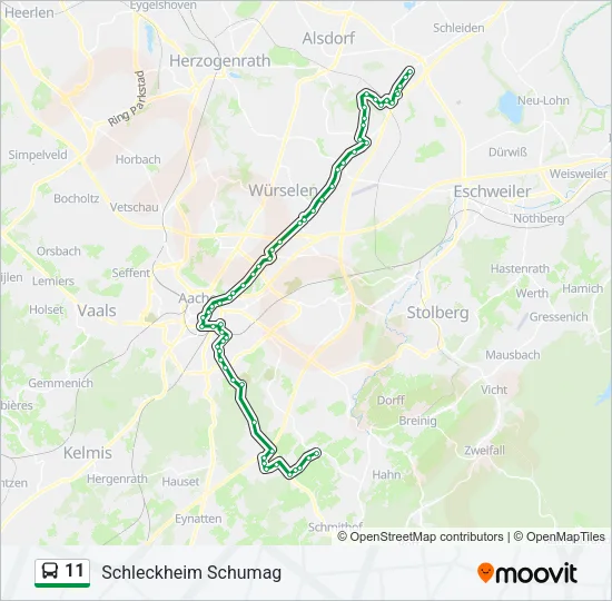 11 Bus Line Map