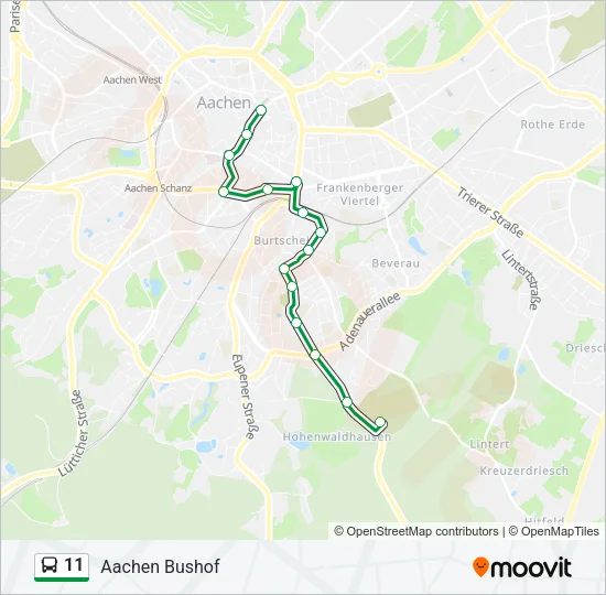 11 Bus Line Map