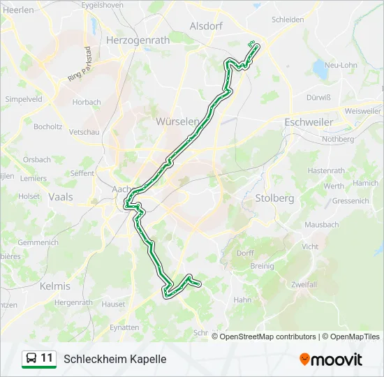 11 Bus Line Map