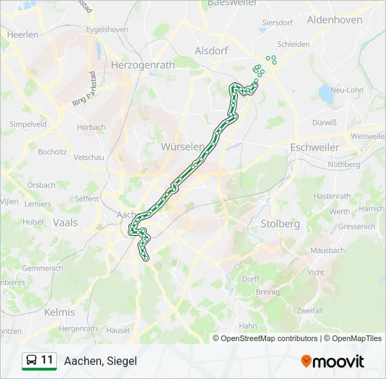 11 Bus Line Map