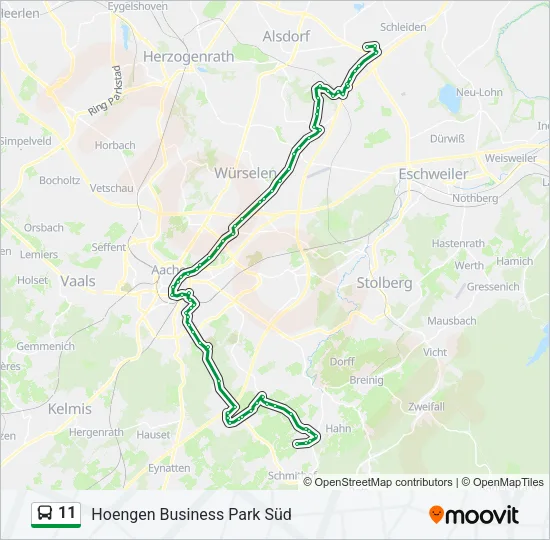 11 Bus Line Map
