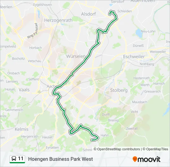 11 Bus Line Map
