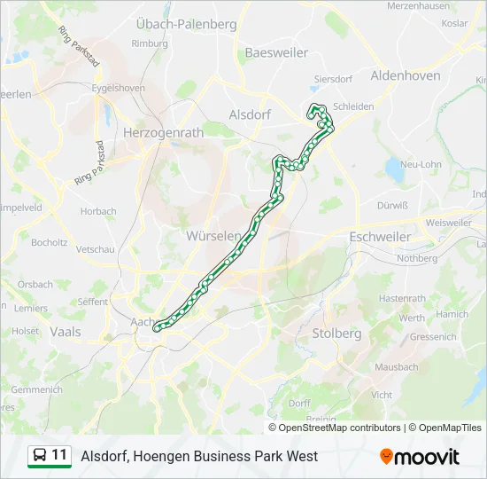 11 Bus Line Map