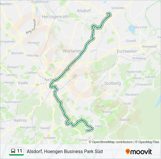 11 Bus Line Map