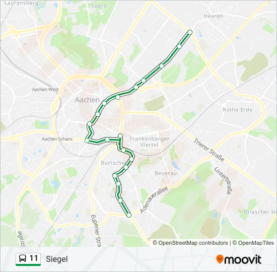 11 Bus Line Map