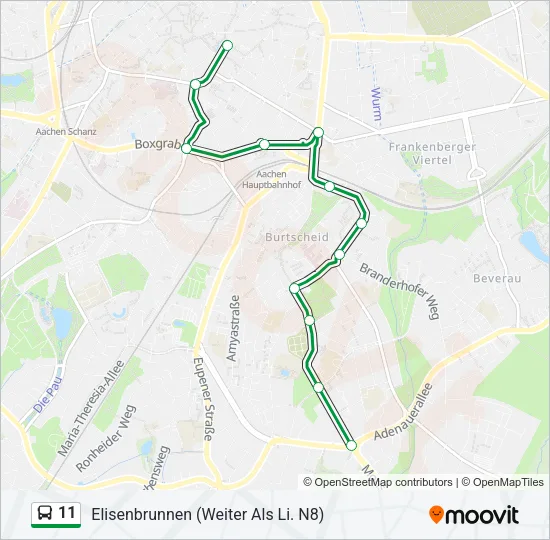 11 Bus Line Map