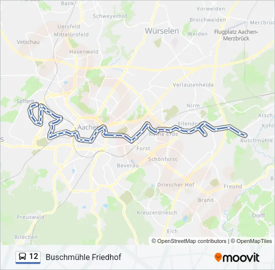 12 Bus Line Map