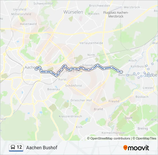 12 Bus Line Map