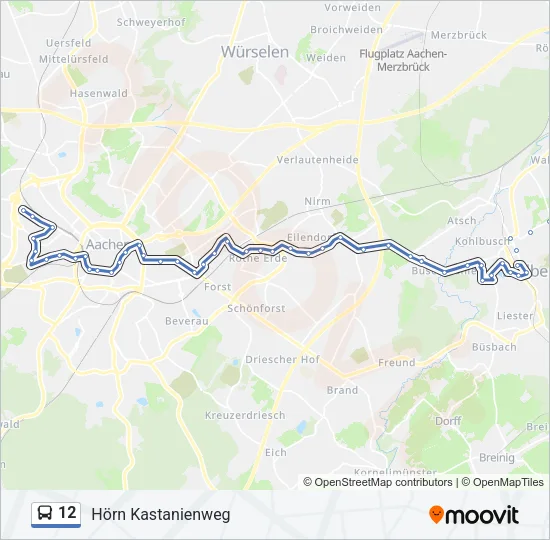 12 Bus Line Map