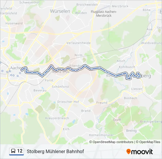 12 Bus Line Map