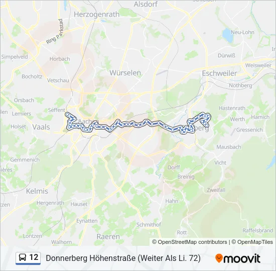 12 Bus Line Map