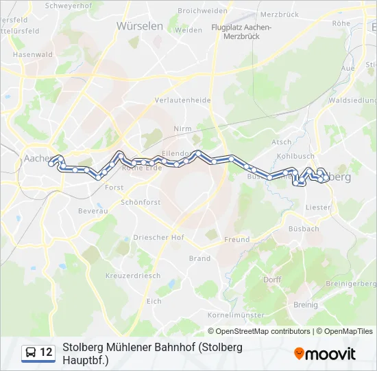 12 Bus Line Map