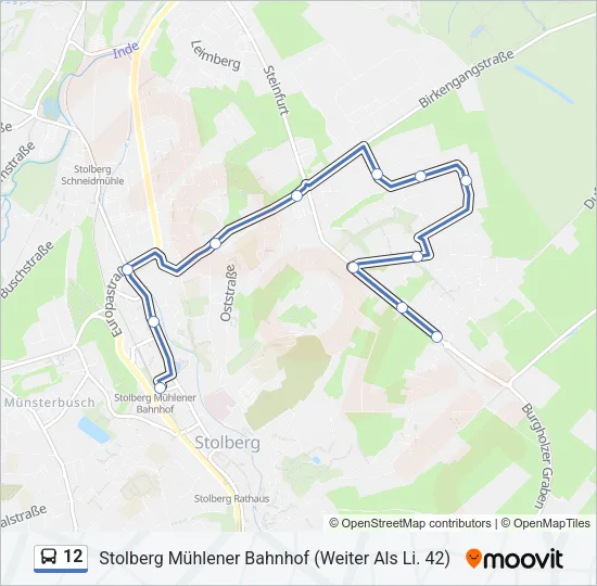 12 Bus Line Map