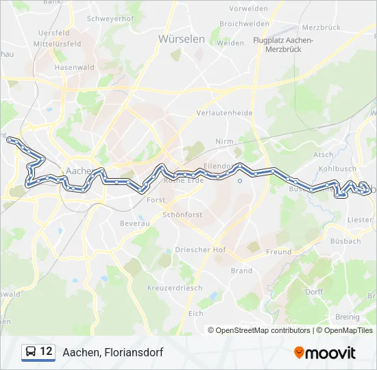 12 Bus Line Map