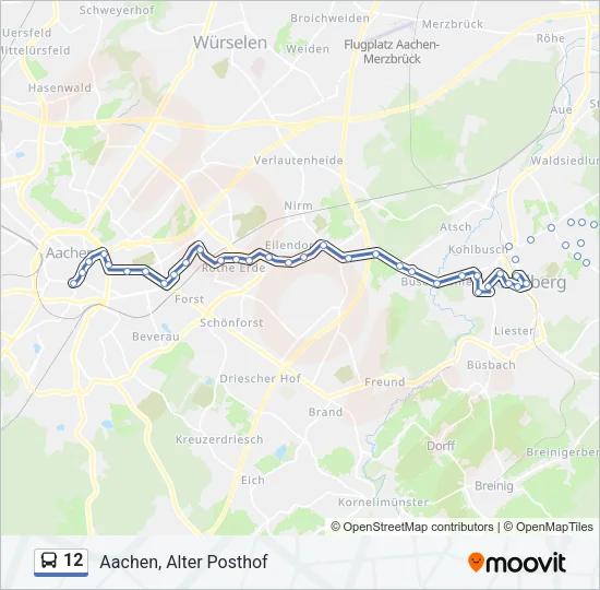 12 Bus Line Map