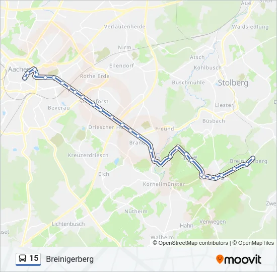 15 Bus Line Map