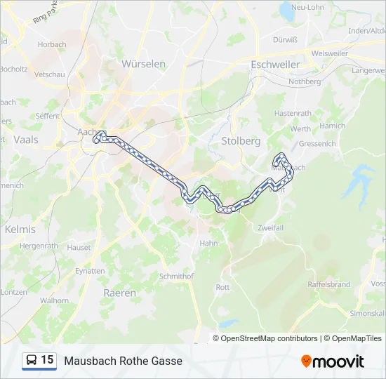 15 Bus Line Map