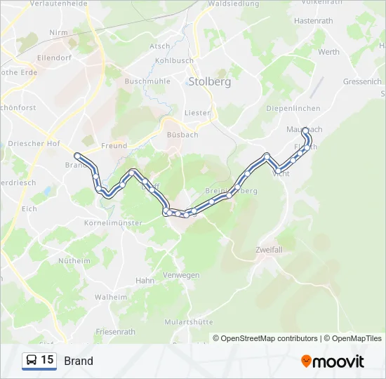 15 Bus Line Map