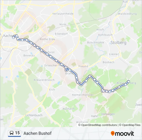 15 Bus Line Map