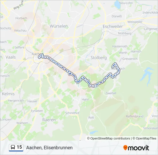 15 Bus Line Map