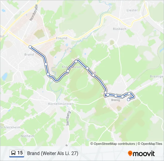 15 Bus Line Map