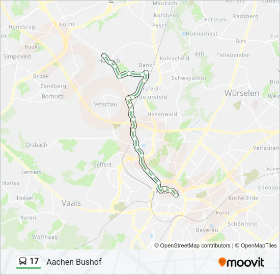17 Bus Line Map