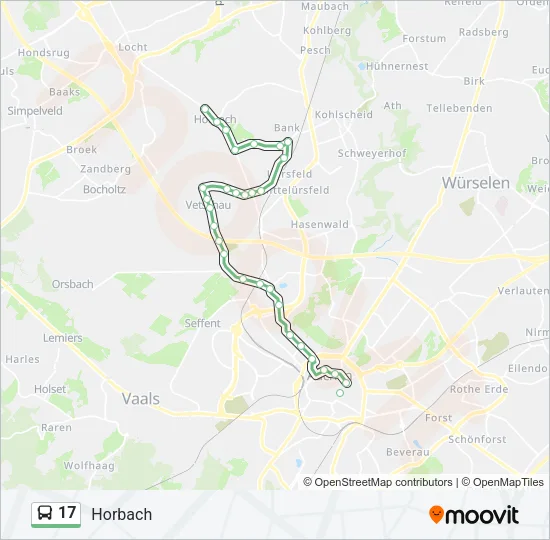 Buslinie 17 Karte