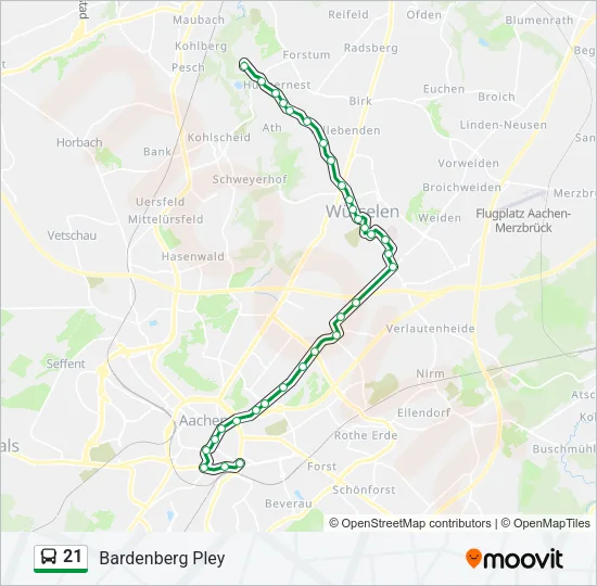 21 Bus Line Map